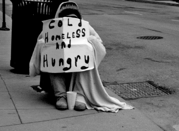 cold, homeless and hungry,