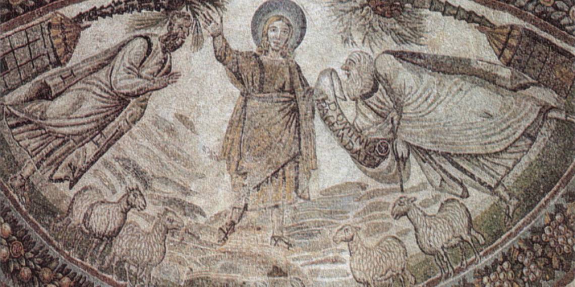 Consegna della legge, Santa Costanza Roma (mosaico IV secolo)