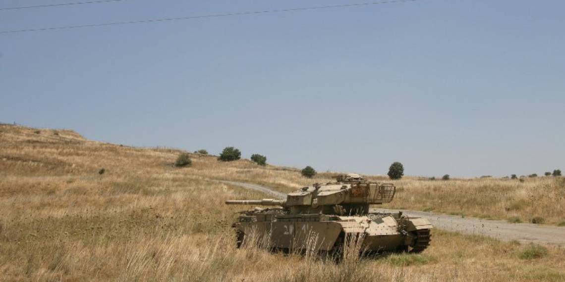 Un carro israeliano Centurion abbandonato sul Golan
