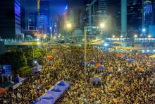 HK Occupy Central in Harcourt Eoad